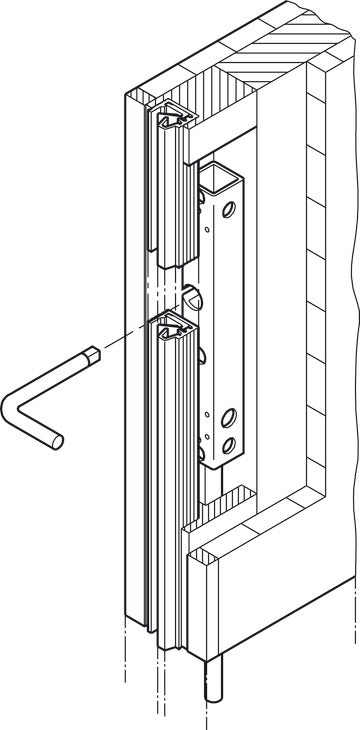 Häfele 946.21.100 Bar Bolt Lock, Hawa Doorfix, For Wood Sliding Doors