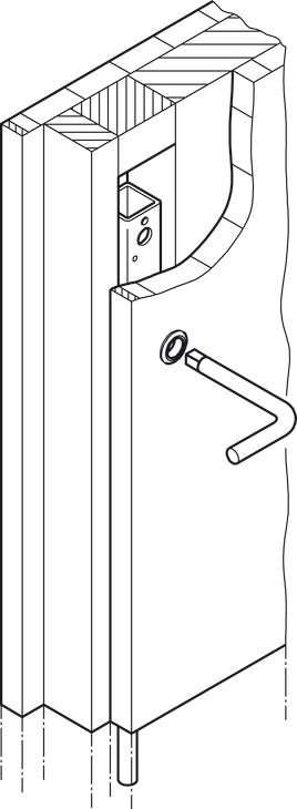 Häfele 946.21.100 Bar Bolt Lock, Hawa Doorfix, For Wood Sliding Doors