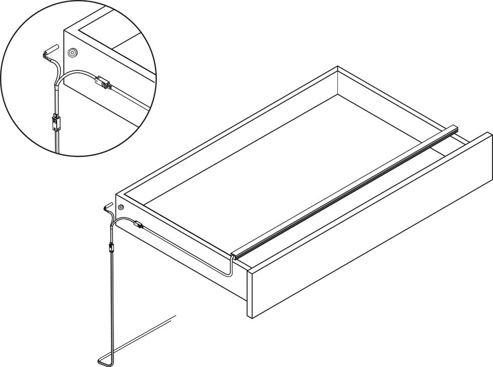 Häfele 833.02.855 Switch, with In-Line Lead Cable, For Interior Cabinet Lighting, In-line reed switch - Monochrome, 12V