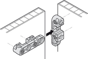 Häfele 262.00.100 Universal connector, Häfele Ixconnect UC 16/64, Plastic, black