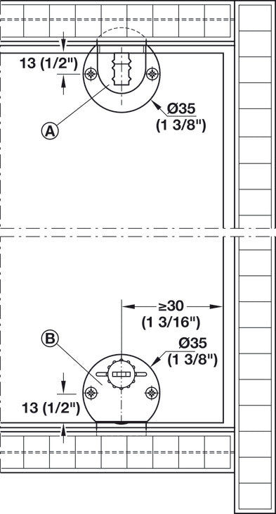 Häfele 404.22.024 Sliding door fitting, Slido F-Line12 20A, set, for wooden sliding doors, Infront, for door weight up to 20 kg (44 lbs.), Running gear with height adjustment, guide with lockable pin