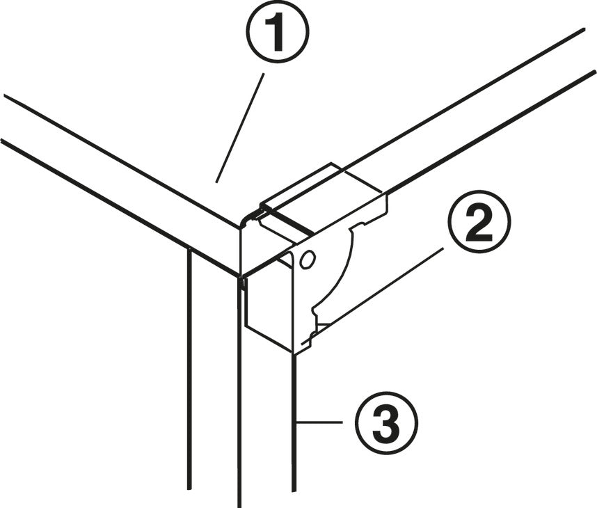 Häfele 642.90.919 Folding Fitting, For Tables and Benches, steel, galvanized, for 38 x 38 mm legs