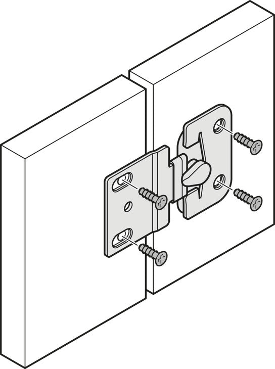 Häfele 400.05.004 Cam Lock, Slido F-Flush57 06 A, Incl. striking plate