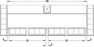 Häfele 400.05.001 Sliding Door Fitting, Slido F-Flush57 06A, set, For flush wooden sliding doors, for door height up to (43 5/16") 1100 mm, For 2 doors, for door weight up to 6 kg (13.2 lbs)