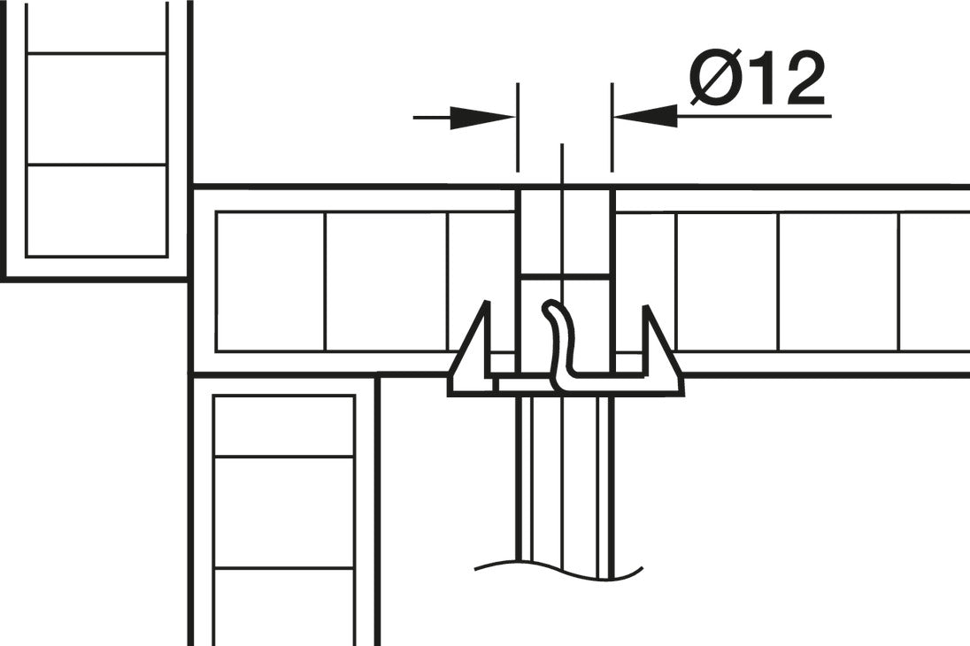 Häfele 031.00.301 T-Nut, 4-Pronged, M10 thread