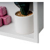 ALFI brand 24 x 12 White Matte Stainless Steel Horizontal Single Shelf Bath Shower Niche