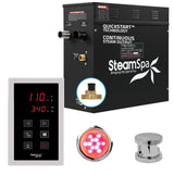 Raven Series 4.5kW QuickStart Steam Bath Generator Package in Polished Chrome RVT450CH-A