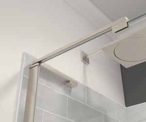 MAAX 139587-810-305-000 Capella 78 56-59 x 78 in. 8 mm Pivot Shower Door for Alcove Installation with GlassShield® glass in Brushed Nickel