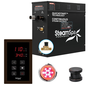 Raven Series 9kW QuickStart Steam Bath Generator Package in Oil Rubbed Bronze RVT900ORB-A