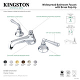 Kingston Brass KS4462HL Metropolitan Widespread Bathroom Faucet, Polished Brass