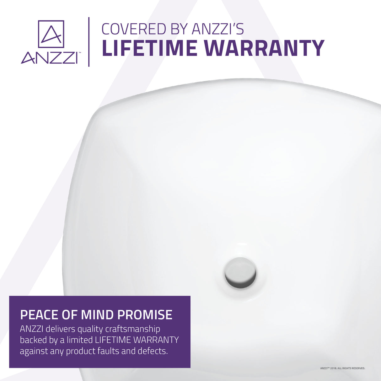 ANZZI LS-AZ119 Deux Series Ceramic Vessel Sink in White