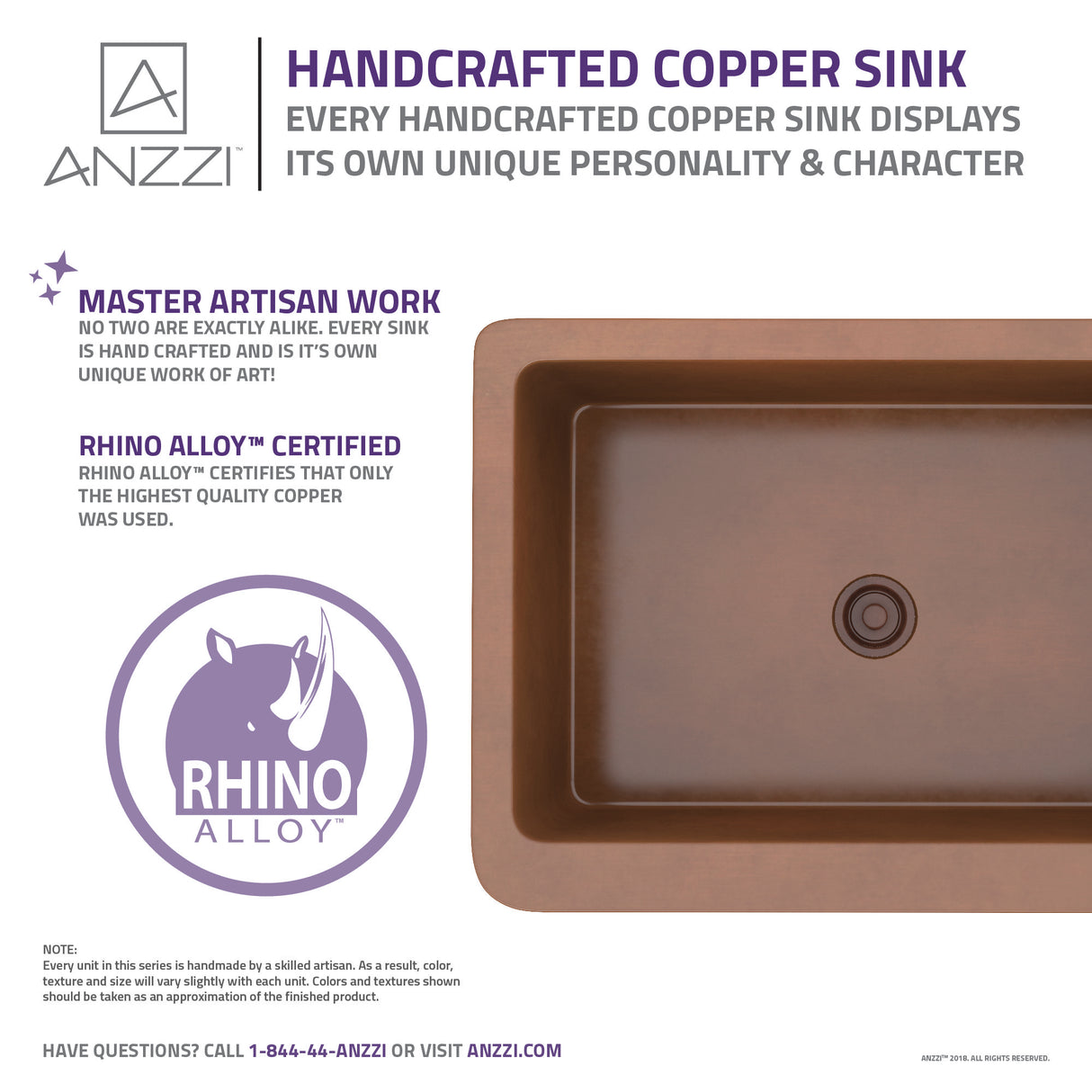 ANZZI SK-016 Edessa Farmhouse Handmade Copper 30 in. 0-Hole Single Bowl Kitchen Sink with Weave Design Panel in Polished Antique Copper