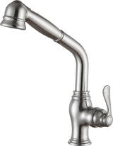 ANZZI KF-AZ203BN Del Moro Single-Handle Pull-Out Sprayer Kitchen Faucet in Brushed Nickel