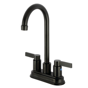 Kingston Brass KB8490NDL NuvoFusion 4" Centerset Bar Faucet, Matte Black