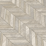 MSI White Quarry - 12" x 12" Chevron Mosaic Sheet - Varied Marble Visual - Carton