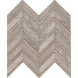 MSI White Quarry - 12" x 12" Chevron Mosaic Sheet - Varied Marble Visual - Carton