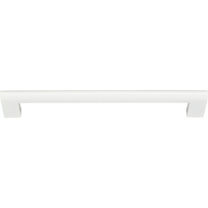Atlas Homewares Round Rail Pull 7 9/16 Inch (c-c) High White Gloss