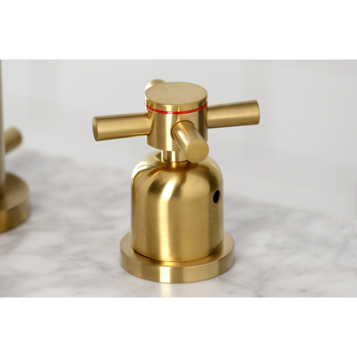 Kingston Brass FSC8933DX Concord Widespread Bathroom Faucet with Brass Pop-Up, Brushed Brass
