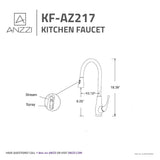 ANZZI KF-AZ217BN Meadow Single-Handle Pull-Out Sprayer Kitchen Faucet in Brushed Nickel
