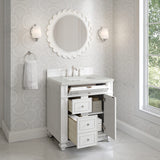 Bristol 30" Single Vanity, Bright White w/ 3 CM Lime Delight Silestone Top