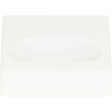Atlas Homewares Thin Square Knob 1 1/4 Inch High White Gloss