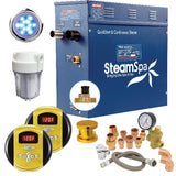 SteamSpa Executive 7.5 KW QuickStart Acu-Steam Bath Generator Package with Built-in Auto Drain in Gold EXR750GD-A