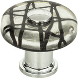 Atlas Homewares Eclipse Glass Round Knob 1 1/2 Inch Polished Chrome
