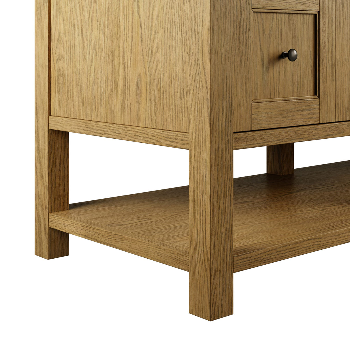 Breckenridge 84" Double Vanity, Light Natural Oak w/ 3 CM Eternal Jasmine Pearl Top
