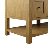 Breckenridge 84" Double Vanity, Light Natural Oak w/ 3 CM Eternal Jasmine Pearl Top