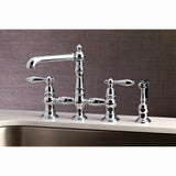 Kingston Brass KS7271ALBS Kitchen Faucet with Side Sprayer, Polished Chrome