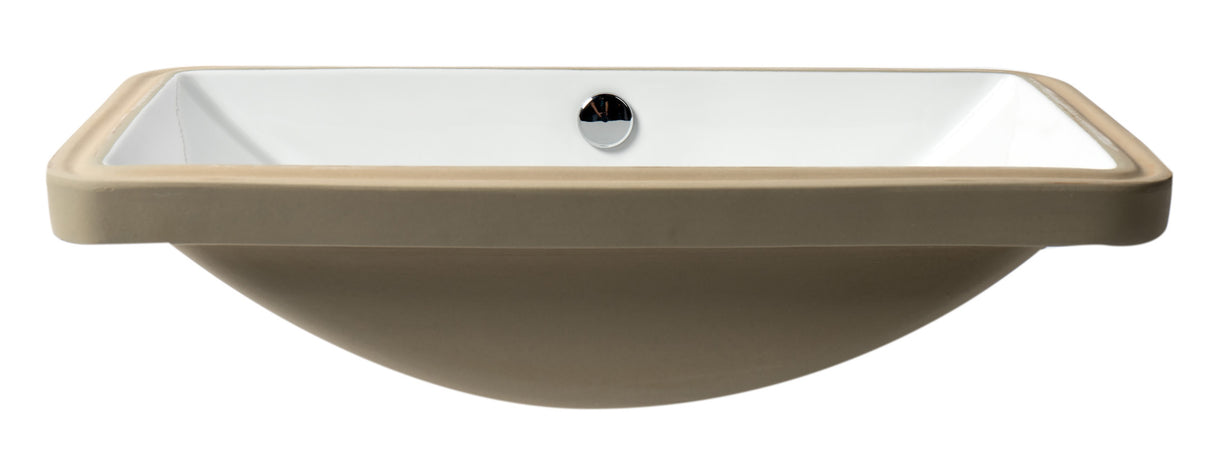 ALFI brand ABC603 White 24" Rectangular Undermount Ceramic Sink