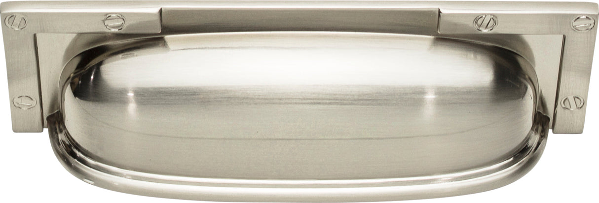 Atlas Homewares Campaign L-Bracket Cup Pull 3 3/4 Inch (c-c) Brushed Nickel