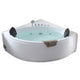 EAGO AM200  5' Rounded Modern Double Seat Corner Whirlpool Bath Tub with Fixtures