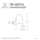 ANZZI KF-AZ214BN Rodeo Single-Handle Pull-Out Sprayer Kitchen Faucet in Brushed Nickel