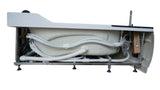 EAGO AM113ETL-L 5.5 ft Left Corner Acrylic White Whirlpool Bathtub for Two