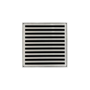 Infinity Drain N 5 5” Strainer - Lines Pattern & 2" Throat for N 5, ND 5, NDB 5