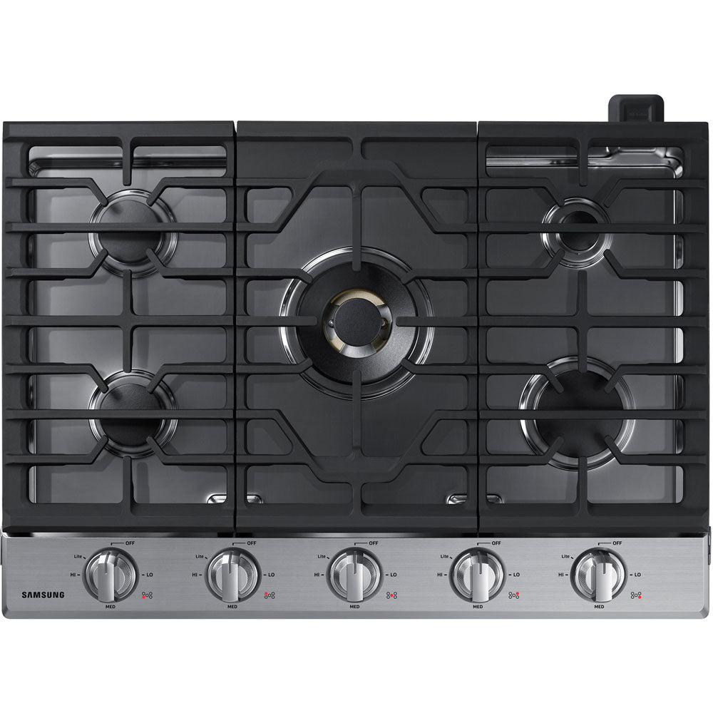 Samsung NA30N7755TS 30" Gas Cooktop, LED Knobs, Cast Iron Griddle, Wi-Fi