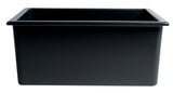 Black Matte 24" x 18" Fireclay Undermount / Drop In Fireclay Kitchen Sink