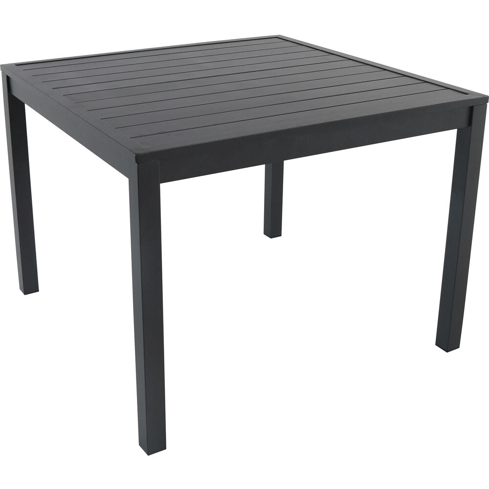 Hanover NAPDNSQTBL-GRY Naples 38" Aluminum Slat Square Table