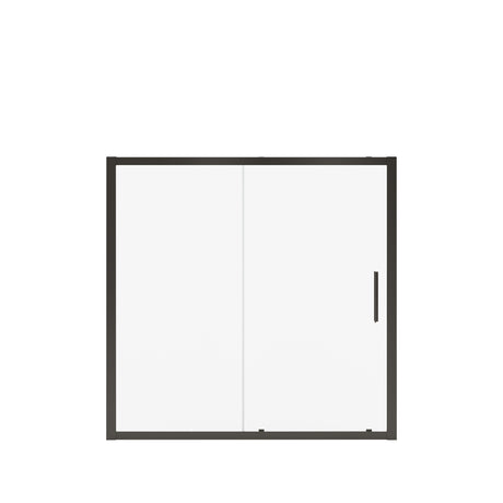 MAAX 135245-900-340-000 Connect 55 ½-57 x 57 in. 6mm Sliding Tub Door for Alcove Installation with Clear glass in Matte Black