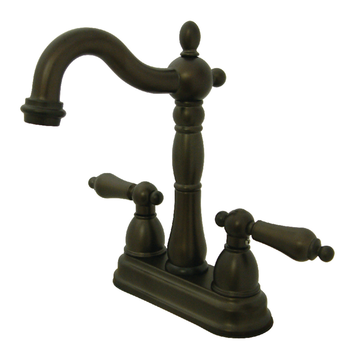 Kingston Brass KB1495AL Heritage Two-Handle Bar Faucet, Oil Rubbed Bronze