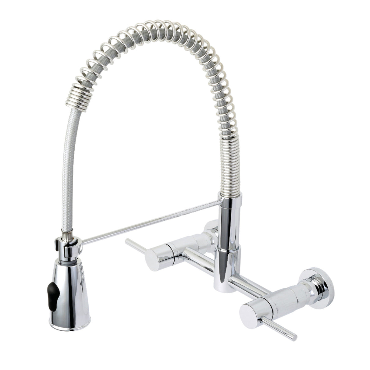 Gourmetier GS8281DL Concord 2-Handle Wall Mount Pull-Down Kitchen Faucet, Polished Chrome