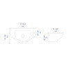ALFI brand ABC114 White 18" Small Wall Mounted Ceramic Sink with Faucet Hole