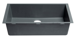 ALFI brand AB3020UM-T Titanium 30" Undermount Single Bowl Granite Composite Kitchen Sink