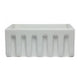 ALFI brand AB2418HS-W 24 inch White Reversible Smooth / Fluted Single Bowl Fireclay Farm Sink