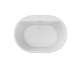 MAAX 103901-000-002-102 Brioso 6042 AcrylX Freestanding Center Drain Bathtub in White with Black Skirt