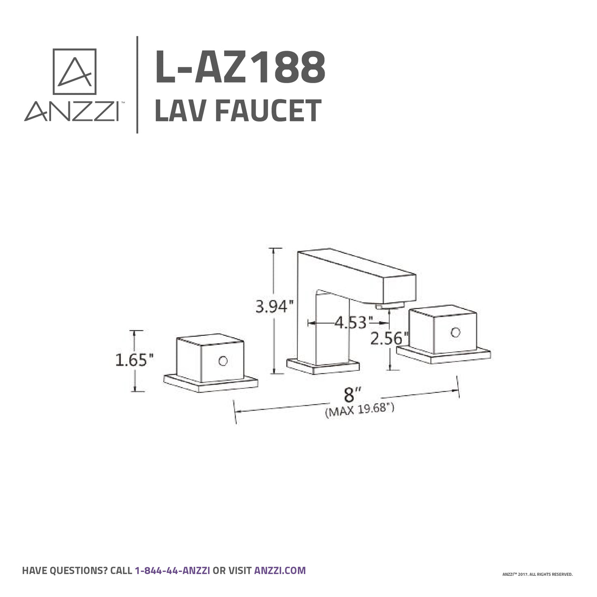ANZZI L-AZ188BN Bonette 8 in. Widespread 2-Handle Bathroom Faucet in Brushed Nickel