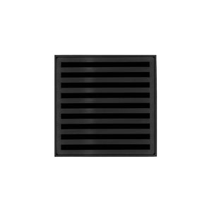 Infinity Drain ND 4-2I 4” x 4” ND 4 - Strainer - Lines Pattern & 2" Throat w/Cast Iron Drain Body 2” Outlet