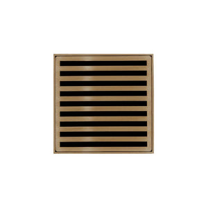 Infinity Drain ND 4-2A 4” x 4” ND 4 - Strainer - Lines Pattern & 2" Throat w/ABS Drain Body 2” Outlet