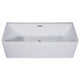 ALFI brand AB8858 59 inch White Rectangular Acrylic Free Standing Soaking Bathtub